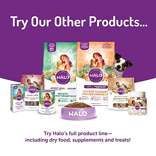 Halo Wet Dog Food Whole Beef Stew Recipe, Healthy Grains Real Meat Canned Dog Food, Meal or Topper, 13.2 Oz Can (Pack of 6)