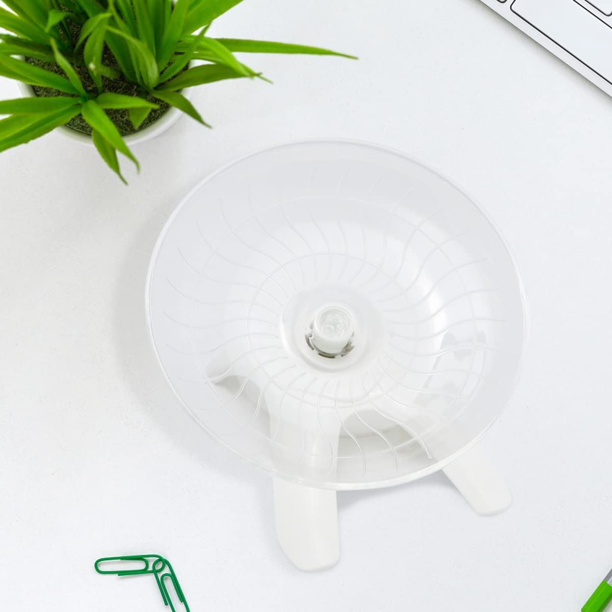 Hamster Wheel Hamster Flying Saucer Silent Exercise Wheel Running Wheel For Dwarf Hamsters Gerbil Mice Small Animals (White)