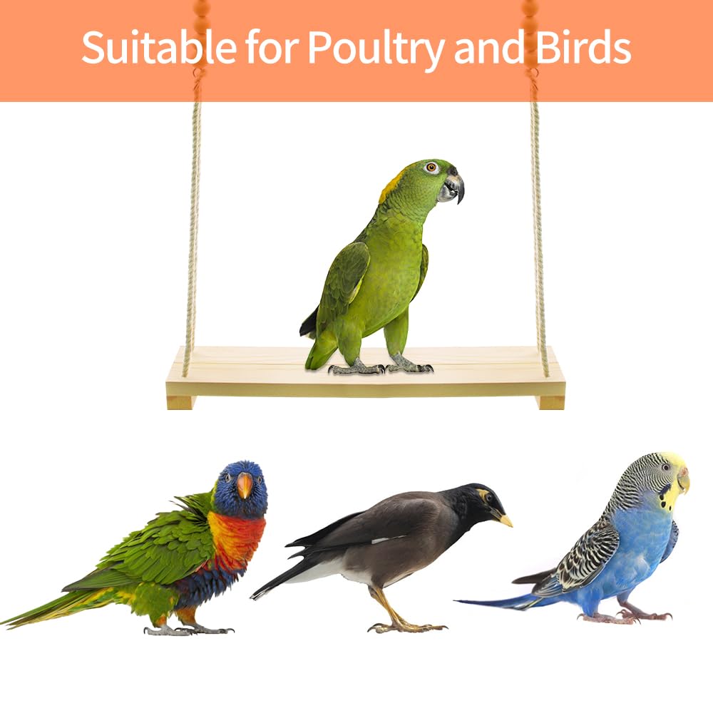 Chicken Swing Toy, Chicken Toy, Wood Chicken Swing Toy, Wood Chicken Swing For Chickens Rooster Poultry Parrots (1Pcs)