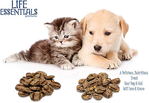 LIFE ESSENTIALS BY CAT-MAN-DOO Freeze Dried Sirloin Beef, Dog & Cat Treats, No Additives, No Preservatives -(6 OZ Bag)