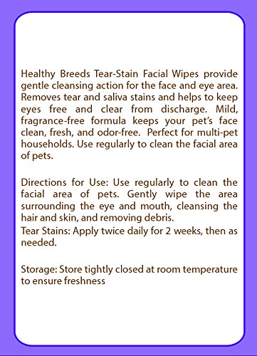 Healthy Breeds Bullmastiff Tear Stain Wipes 70 Count
