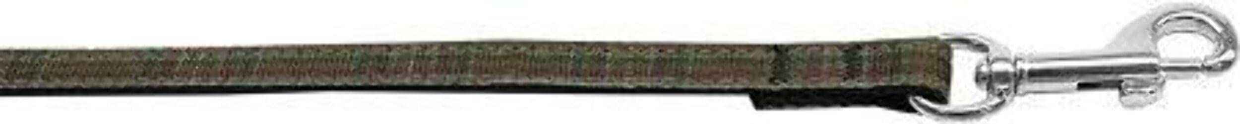 Pet Dog & Cat Nylon Collar or Leash, &quot;Plaids&quot; Blue Plaid 3/8&quot; w x 4 ft. leash