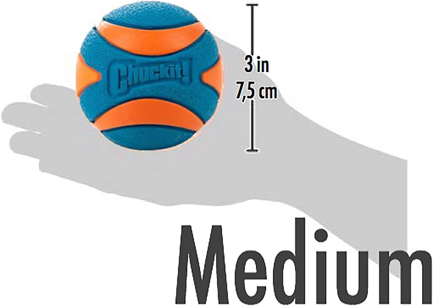 Chuckit Ultra Squeaker Ball Dog Toy Medium (2.5' Diameter) (6 Pack)