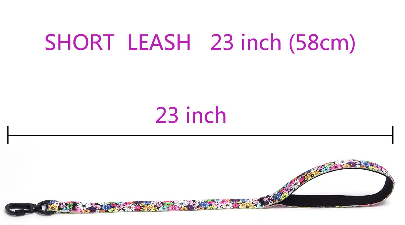 Pimaodog Dog Leash For Training And Walking - Fashionable Floral Print, Suitable For Medium To Large Dogs - With Climbing Lock B