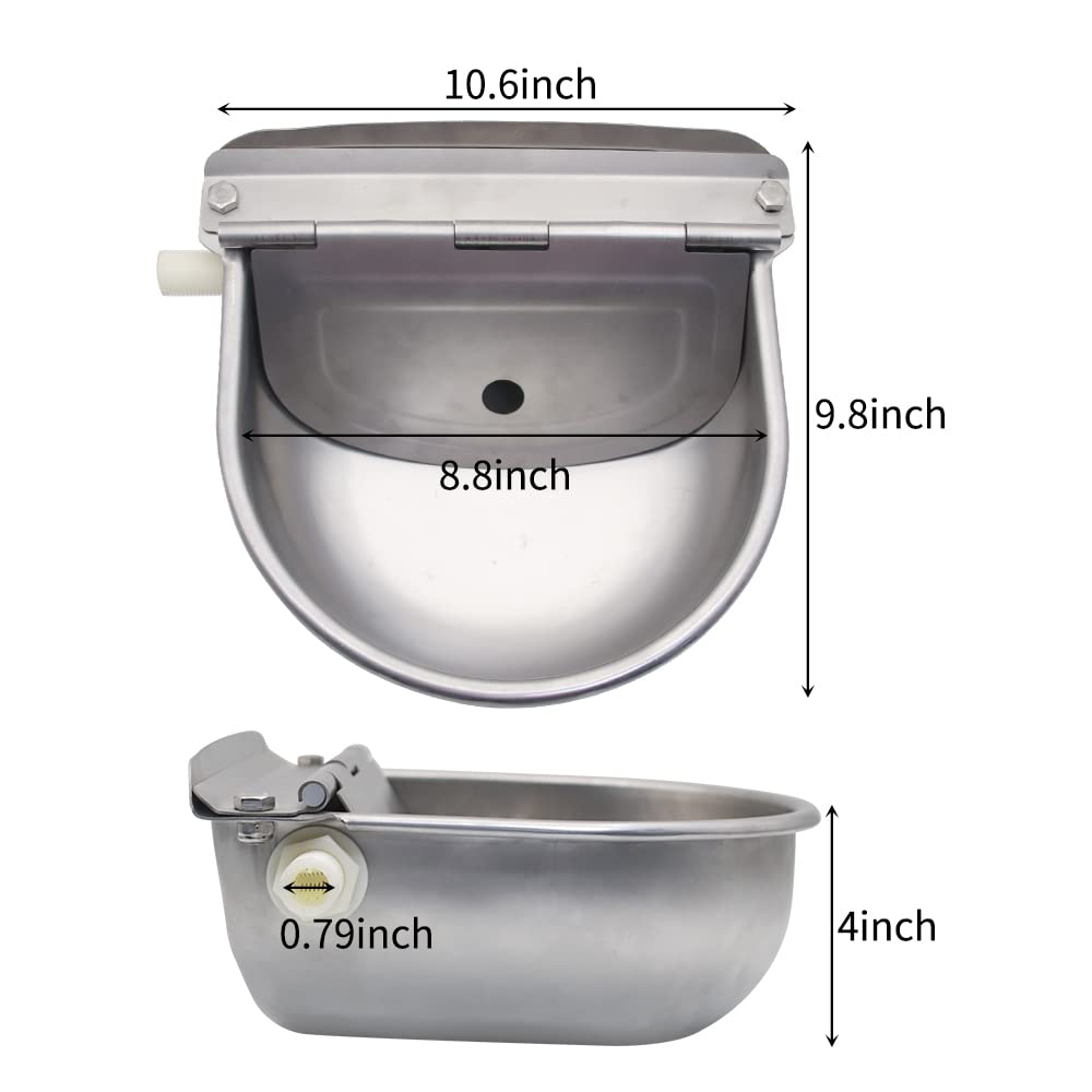 Automatic Dog Feeder Trough Bowl Dispenser Waterer For Pet Dog Horse Cattle Goat Sheep Water Stainless Steel Farm Tool