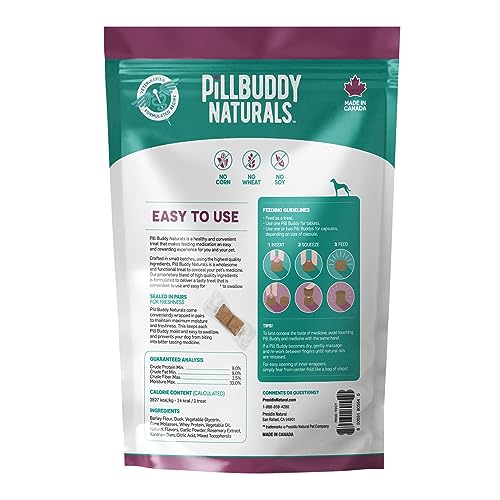 Presidio Pill Buddy Naturals - Duck (Chicken-Free) Hiding Treats for Dogs - Pocket for Any Size Medication - 90 Servings