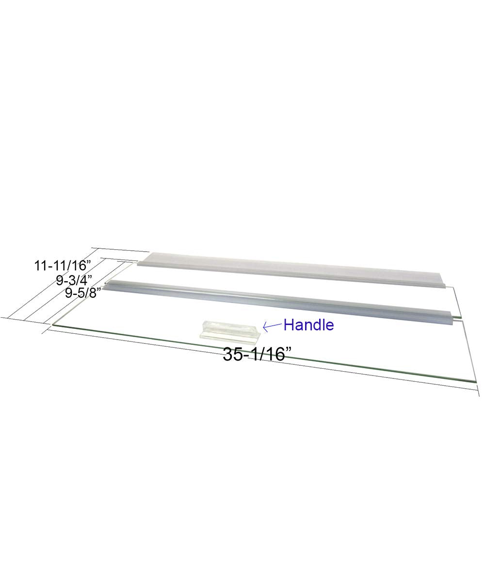 Glass Canopy For Aquariums With And Without Center Braces, 10 Gallon To 200 Gallon Aquariums (Tank Without Center Brace, 36' L X 12' W)
