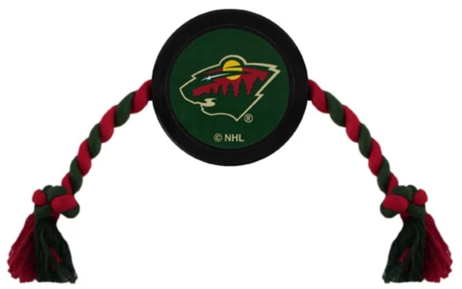 Pets First NHL MINNESOTA WILD PUCK TOY for DOGS & CATS. Play Hockey with your Pet with this Licensed Dog Tough Toy Reward!