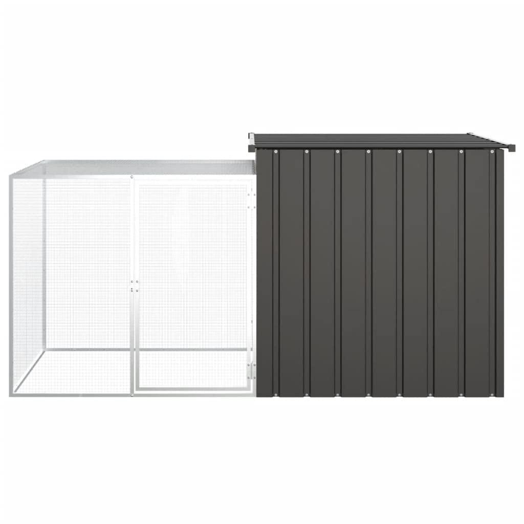 vidaXL Rabbit Cage for Indoor/Outdoor Use - Spacious Design with 78.7&quot;x35.8&quot;x39.4&quot; Dimensions, Galvanized Steel Construction, Anthracite
