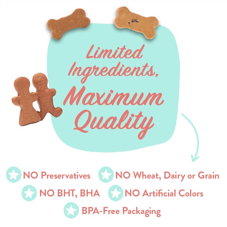 Portland Pet Food Company Natural Dog Treats Variety Pumpkin Gingerbread & Bacon Dog Biscuits - Grain-Free, Human-Grade Healthy