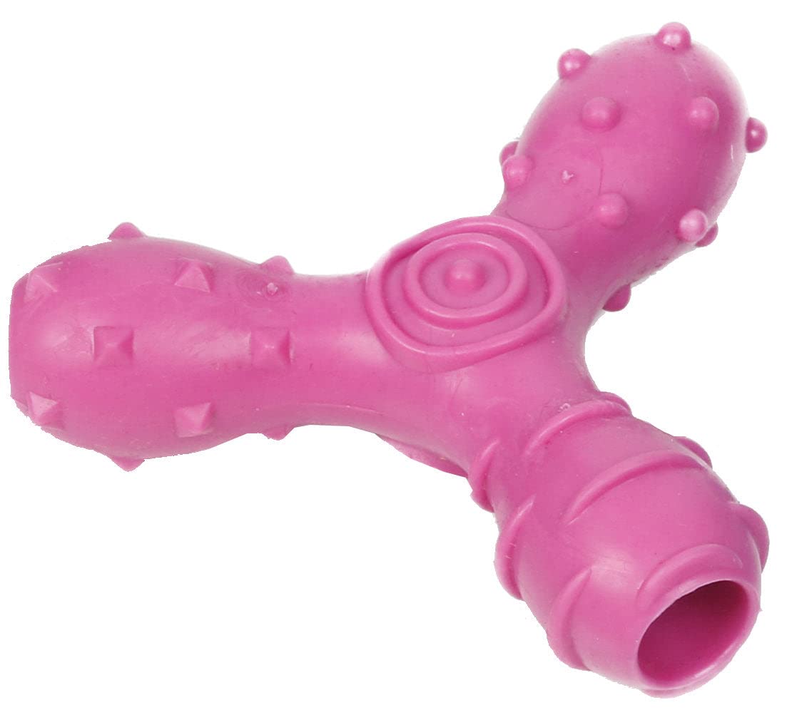 Pet Life  'Tri-Chew' Treat Dispensing and Chewing Interactive TPR Dog Toy