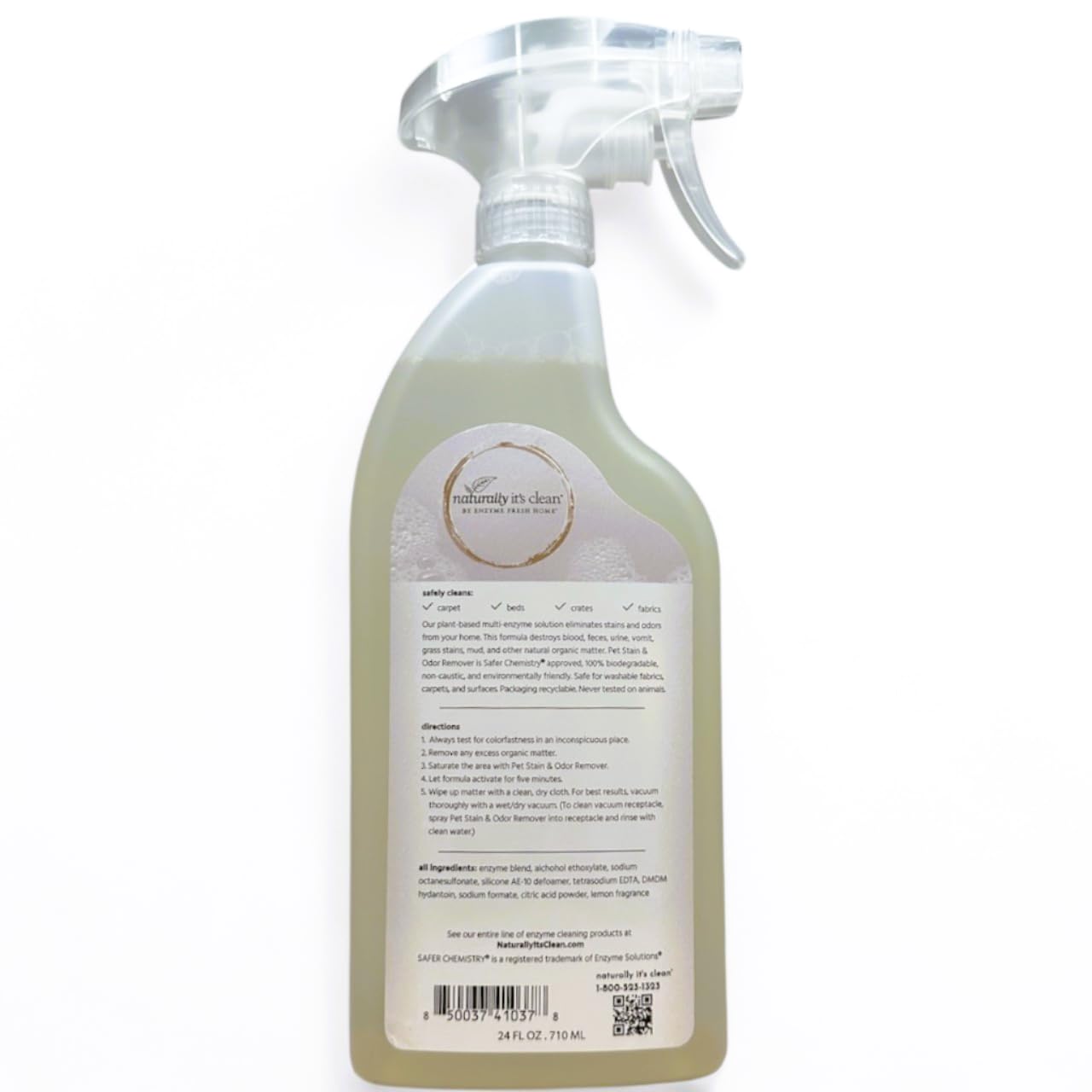 Naturally It'S Clean Enzyme Pet Stain & Odor Remover | Plant-Based Cleaner For Dog Poop, Cat Urine, Vomit & More | Powerful Odor