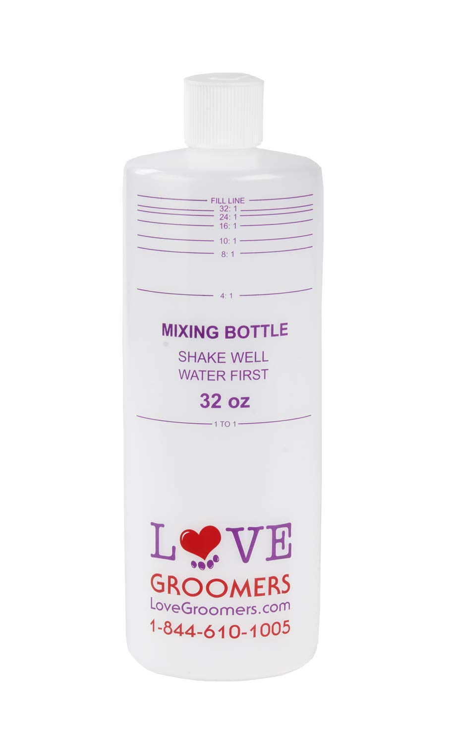 Groomer Essentials 32Oz Dilution Bottles - Set Of 4 - Professional Pet Shampoo Dilution Bottles For Dog Grooming - Perfect Mixing Bottles For Shampoo, Conditioner, And Grooming Solutions