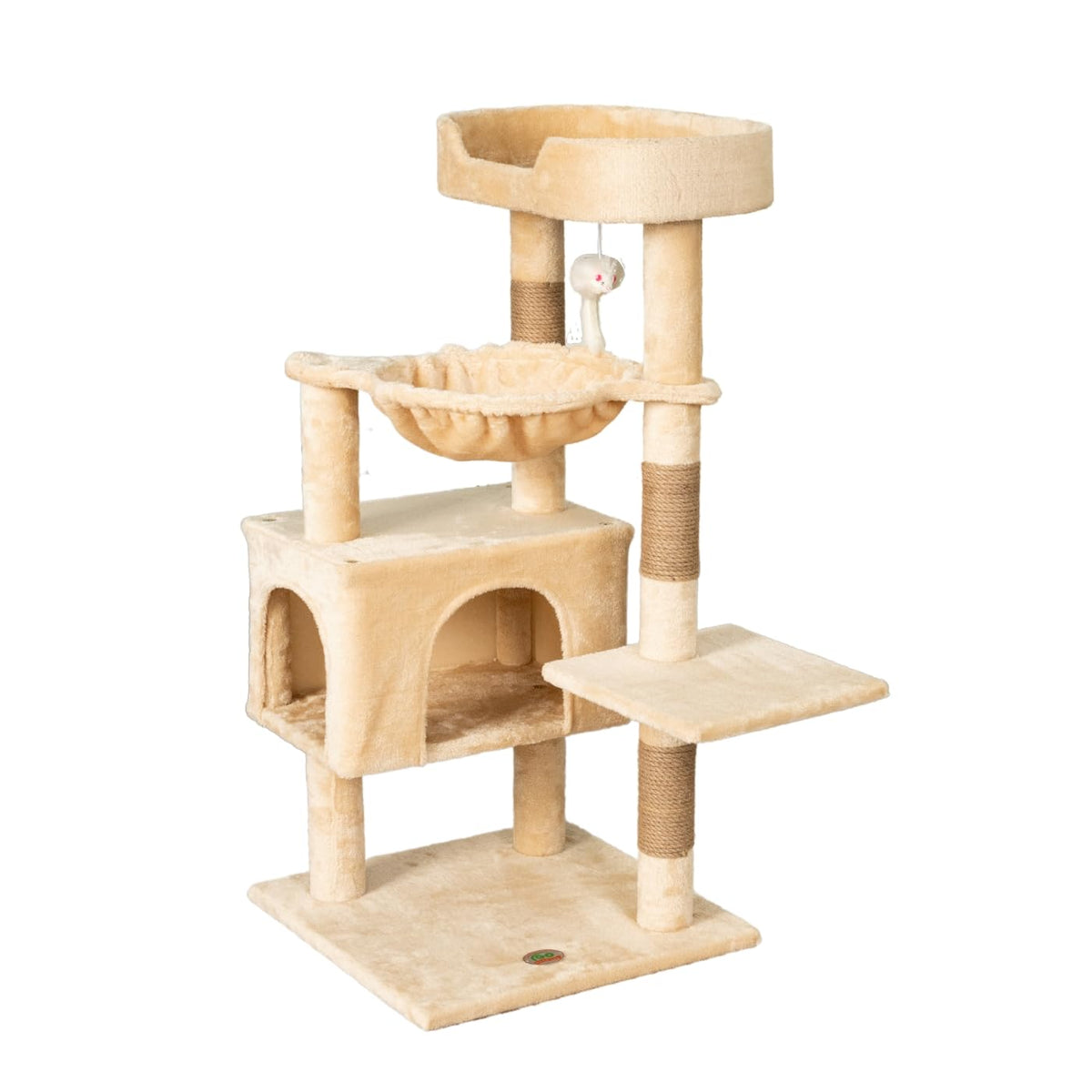 Go Pet Club Everyday Value 37In Cat Tree Tower Cat Condo Comfy Large Perch, Scratching Posts, Dangling Mouse And Hammock, Cat Pl
