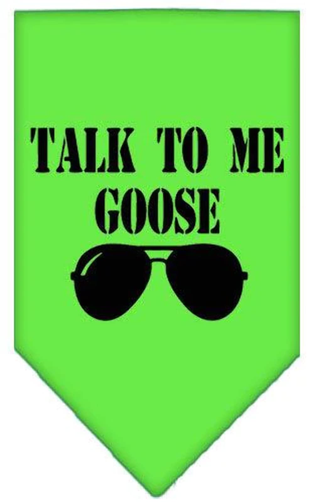 Pet and Dog Bandana Screen Printed, Talk to Me Goose Emerald Green Large