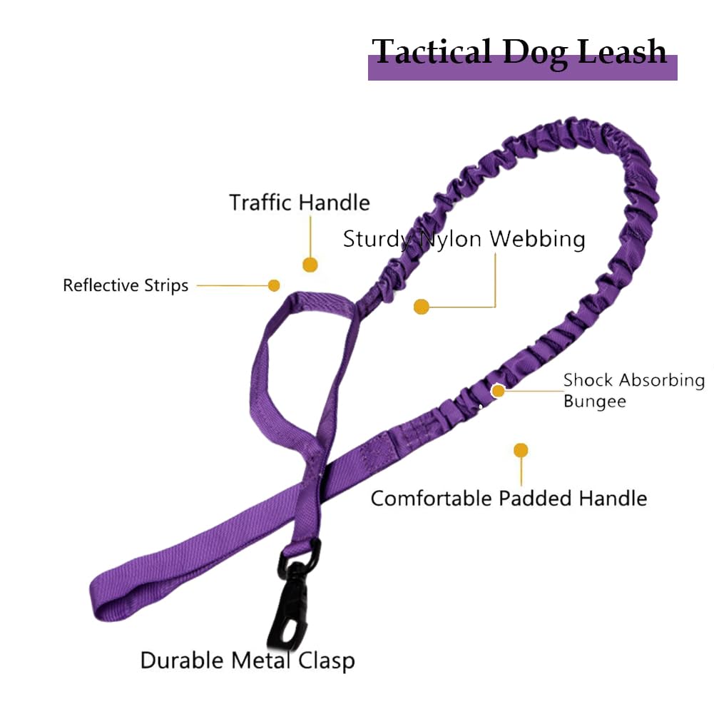 Tactical Dog Collar And Leash Set With Airtag Holder Waterproof Dog Airtag Collar With Handle Adjustable Heavy Duty Dog Collar L