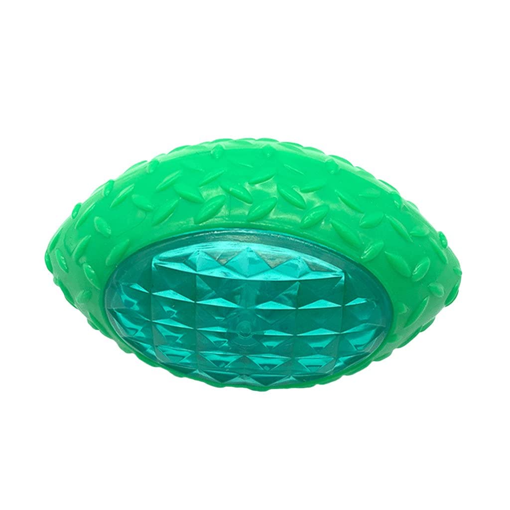 Woofy Big Rubber Durable Led Floating Rugby With Squeaker Sound Chew Toy Ideal For Chewing And Playing Dogs And Puppies (Colour 
