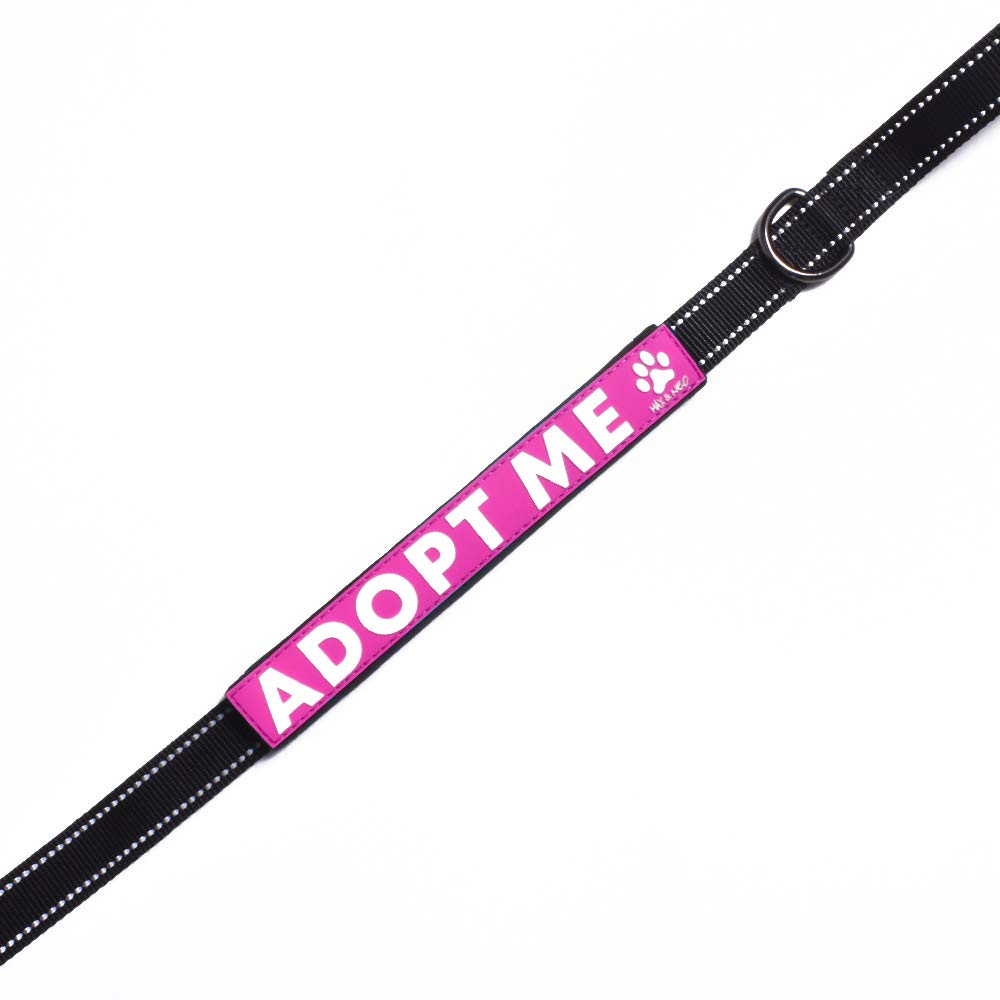 Max and Neo Leash Sleeves Adopt ME - We Donate 1 for 1 to Dog Rescues for Every Product Sold (Pink/Double)