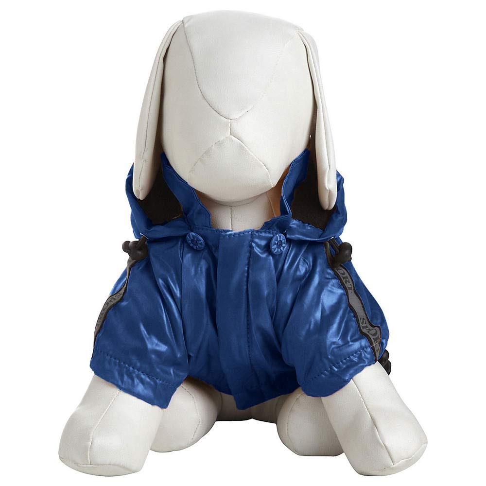Pet Life Reflecta-Sport Rain Jacket, Dark Blue, Small