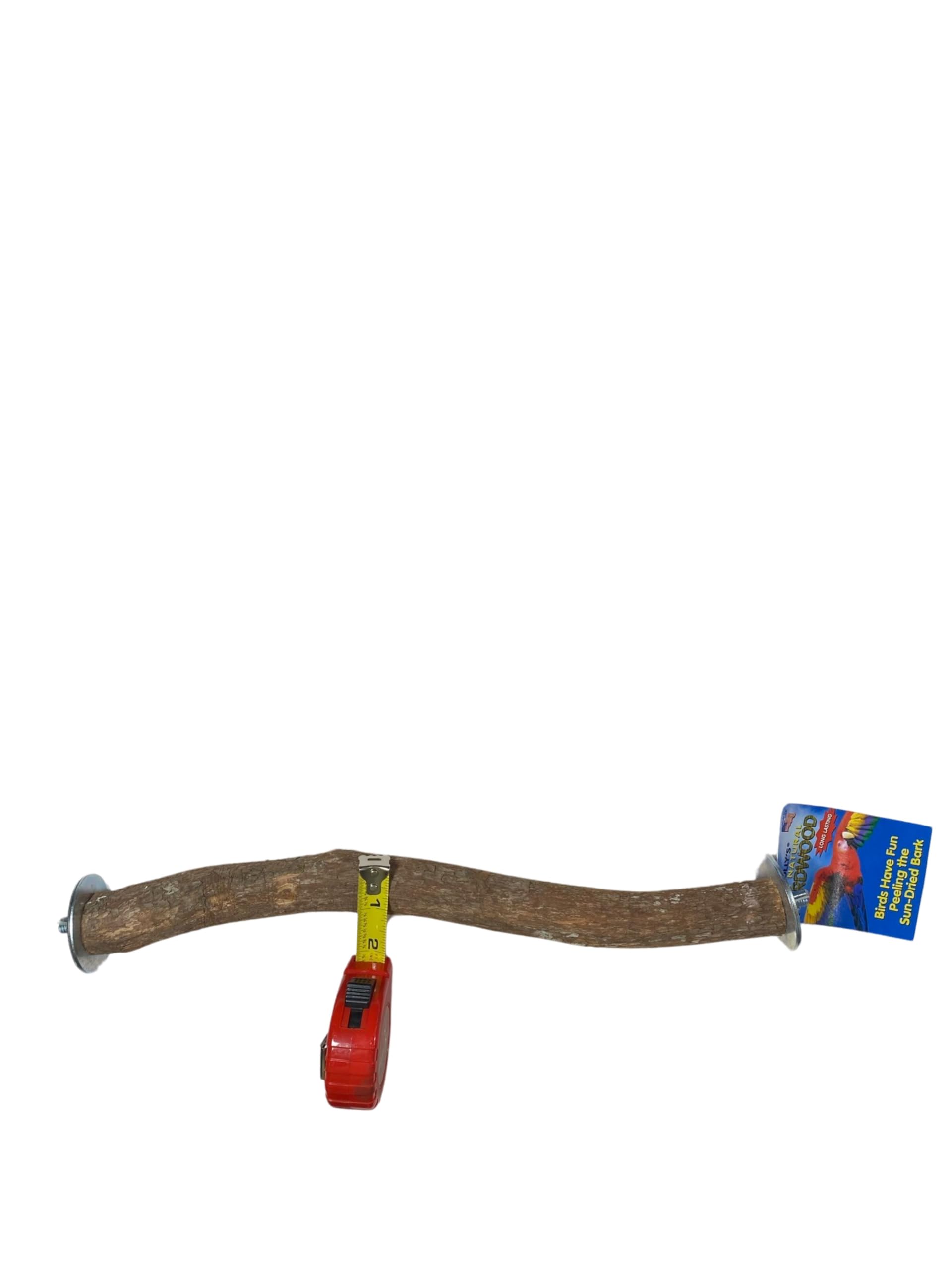 Polly'S Full Length Hardwood Bird Perch, 16-Inch, Natural Brown