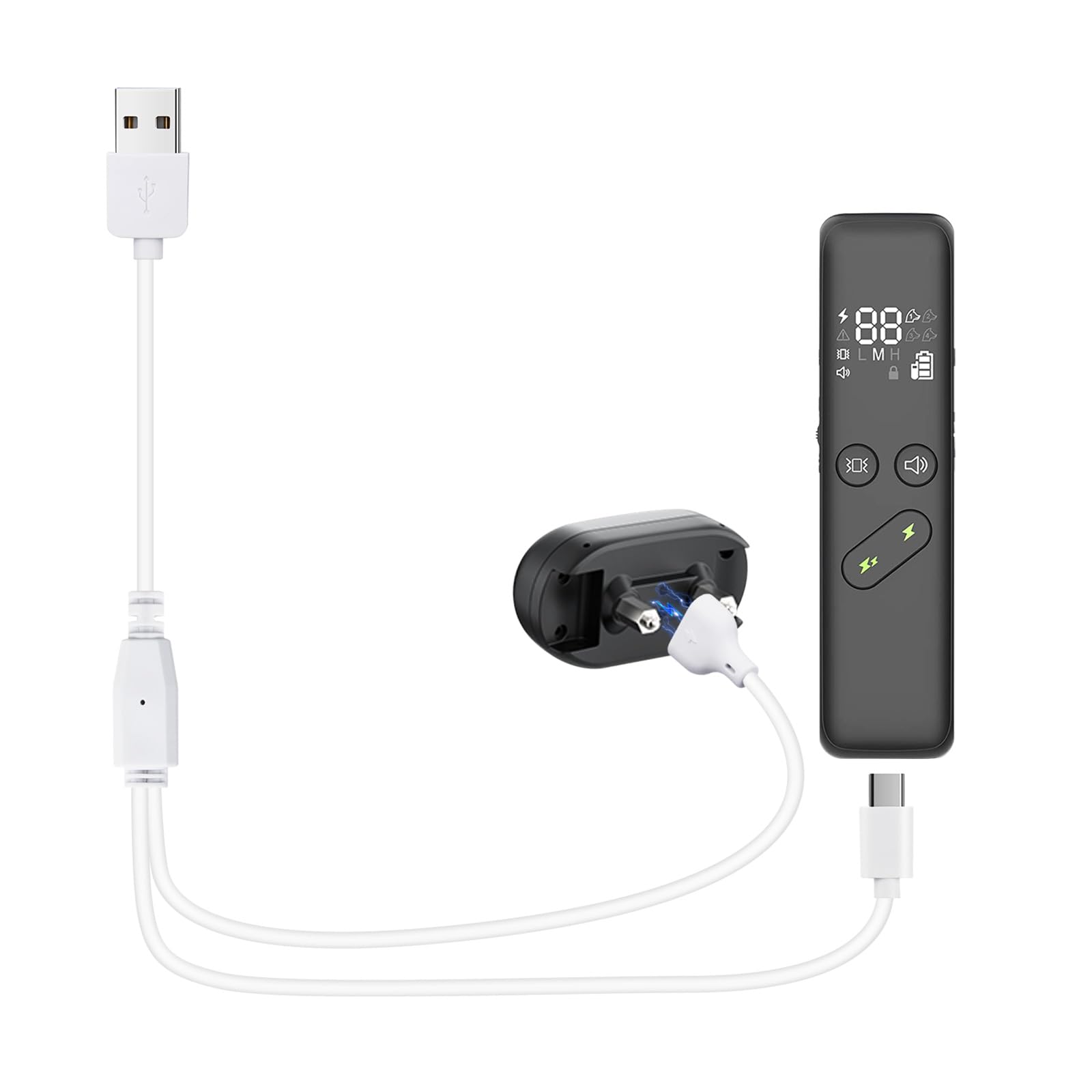 2-Pack Charger Replacement For Delupet And Compatible With Yawpet Dog Training Collar, 2-In-1 Magnetic Charging And Usb C Cable,