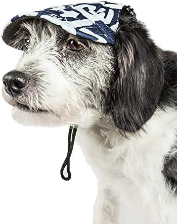 Pet Life  Bone Cappa Graffiti Sculptured Uv Protectant Adjustable Fashion Dog Hat Cap, Zebra Pattern  Medium