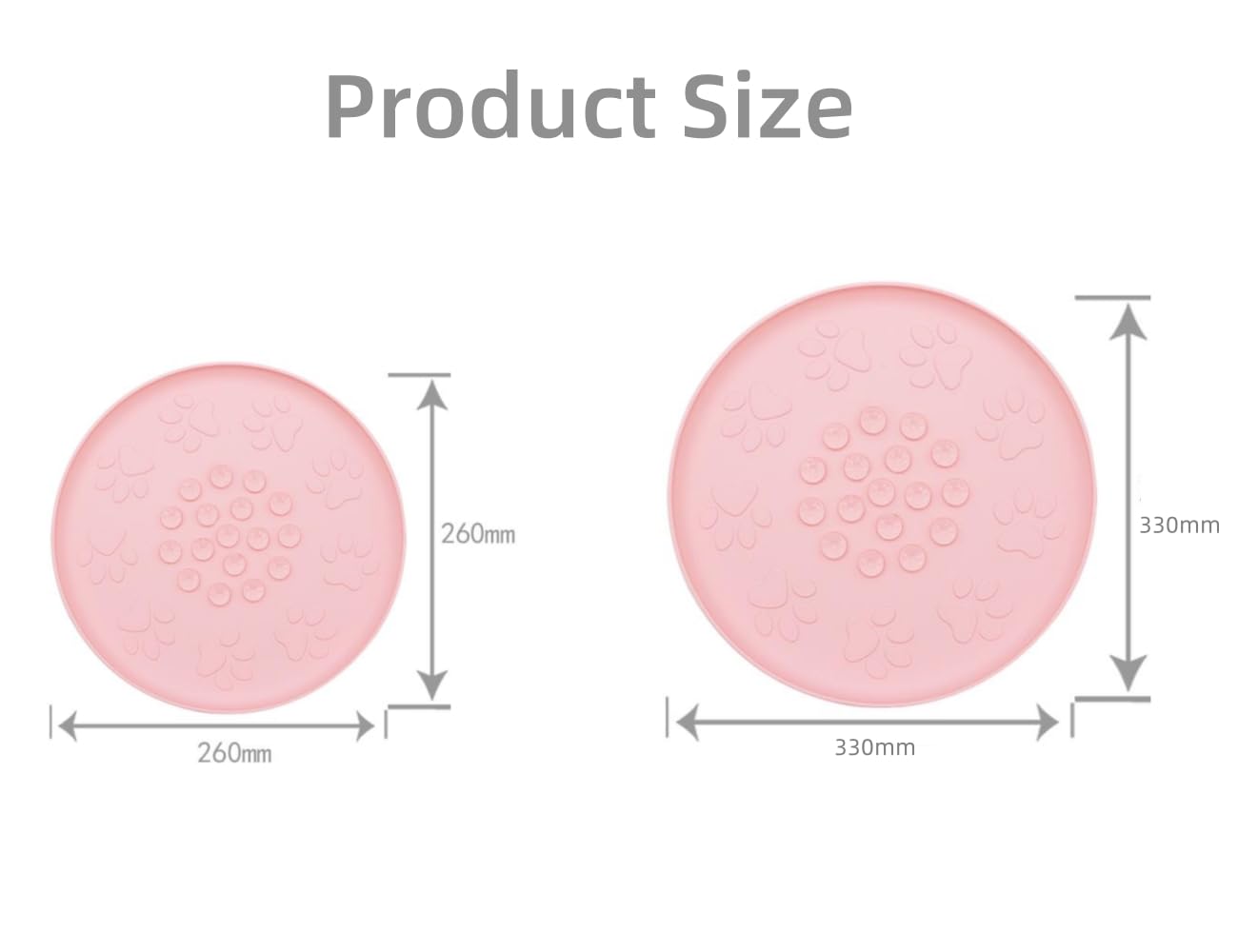 Doweiss Silicone Non-Slip Mat For Pet Bowl,Basic Non-Slip Pad For Dog Bowl Or Cat Bowl With Double Sided Anti-Slip Suction Cup R