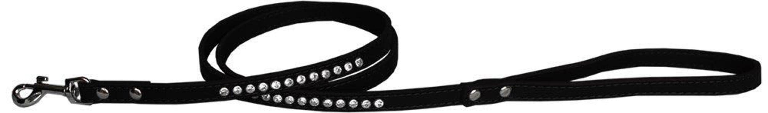 Pet, Dog or Cat Fashion Leash,Clear Jewel (Available in 7 colors) White 1/2" wide x 4' long
