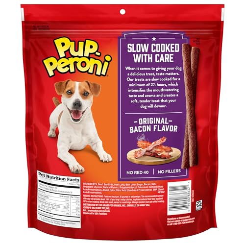 Pup-Peroni Dog Treats, Original Bacon Flavor, 22.5 Ounce, Made with Real Bacon