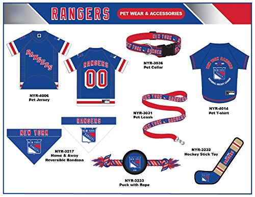 Pets First NHL New York Rangers Puck Toy for Dogs & Cats. Play Hockey with Your Pet with This Licensed Dog Tough Toy Reward!