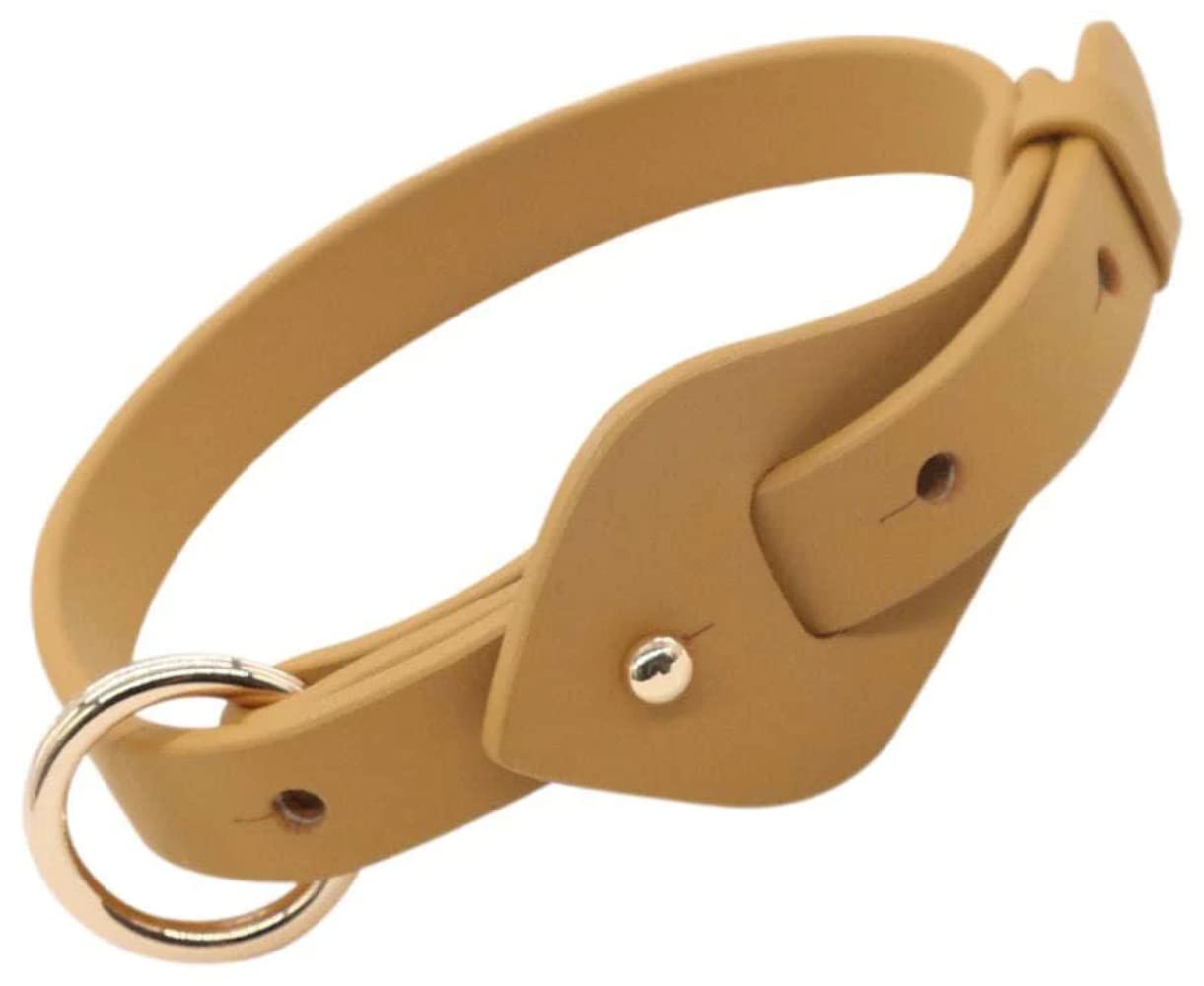 Pet Life Ever-Craft Boutique Series Adjustable Designer Leather Dog Collar, Sm, Brown