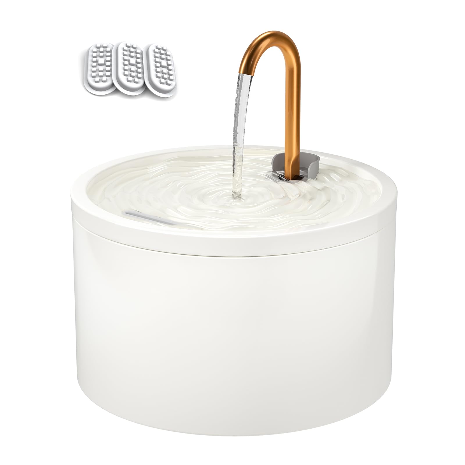 Dooob Ceramic Cat Water Fountain, 2.1L/71Oz Ceramic Cat Fountain, Automatic Ceramic Water Fountain For Cats, Pet Water Fountain 