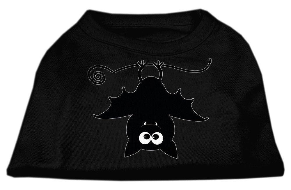 Halloween Pet Dog & Cat Shirt Screen Printed, 'Batsy The Bat' Black Md (6-10 Lbs.)