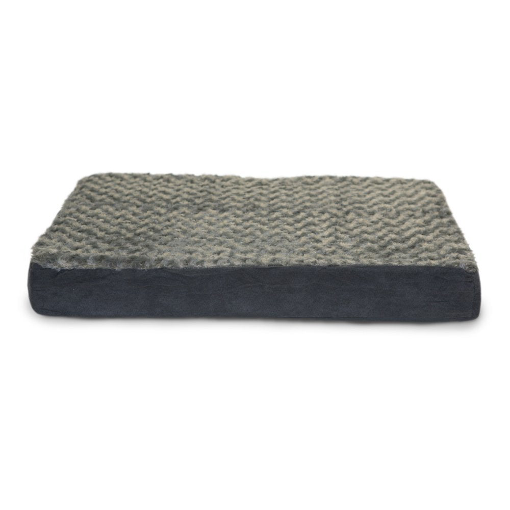 Furhaven Cooling Gel Dog Bed for Large/Medium Dogs w/ Removable Washable Cover, For Dogs Up to 55 lbs - Ultra Plush Faux Fur & S