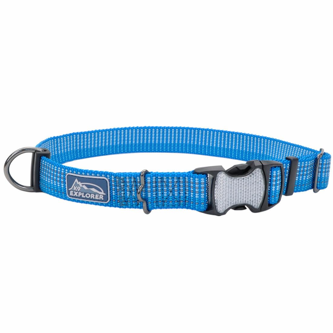 Coastal Pet - K-9 Explorer - Brights Reflective Adjustable Dog Collar, Lake, 5/8'' x 08''-12''