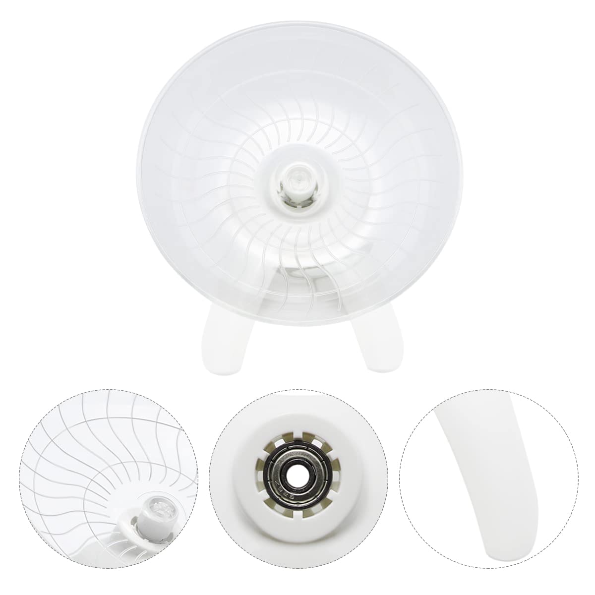 Hamster Wheel Hamster Flying Saucer Silent Exercise Wheel Running Wheel For Dwarf Hamsters Gerbil Mice Small Animals (White)
