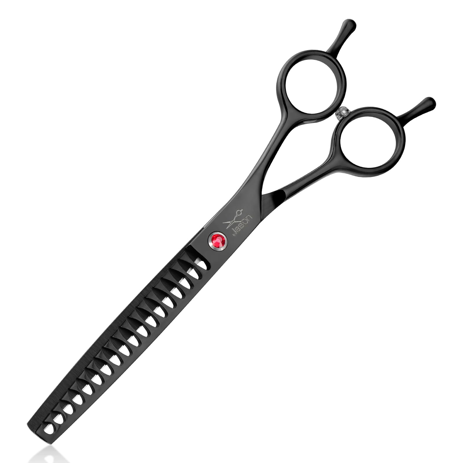 JASON 7.5'' Dog Grooming Scissor - Professional Thinning Chunker Shear with 18 Teeth Japanese Stainless Steel Hair Scissors for 