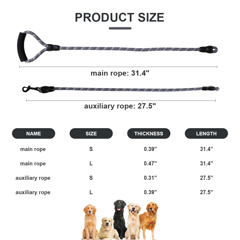 Multiple Dog Leash, Reflective Heavy Duty Three Dog Leash For Small Medium Large Dogs, 3 Dog Leashes, 360 Swivel Tangle Free Wit