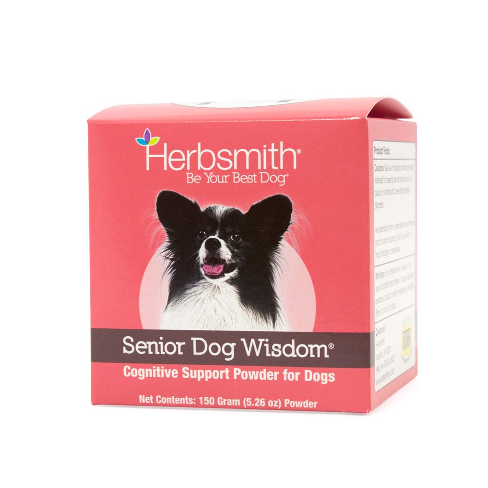 Herbsmith Senior Dog Wisdom - Dog Dementia Supplement - DHA for Senior Dog Brain Health - Senior Supplement for Dogs- 150g