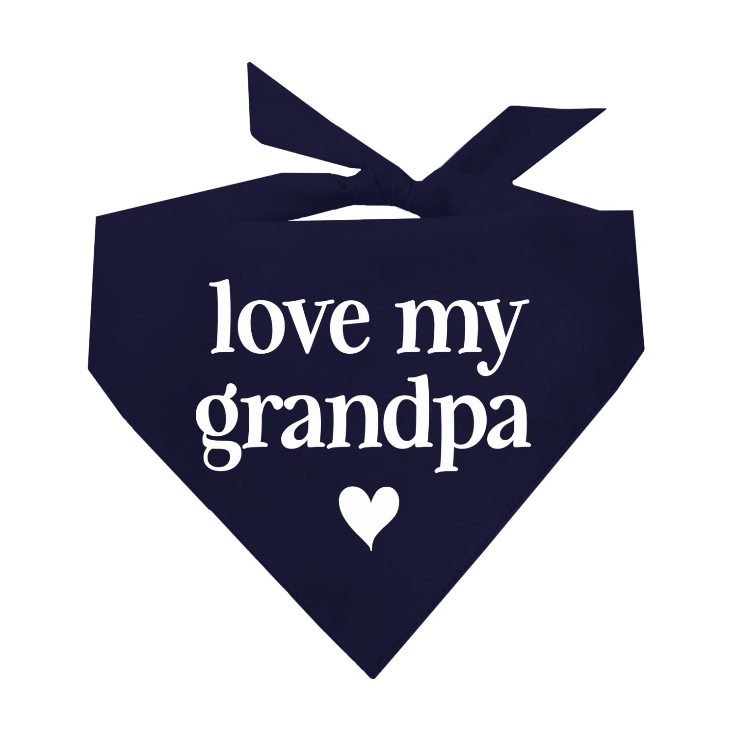 Love My Grandpa Father'S Day, Valentine'S Day Dog Bandana (426 Navy, X-Small)