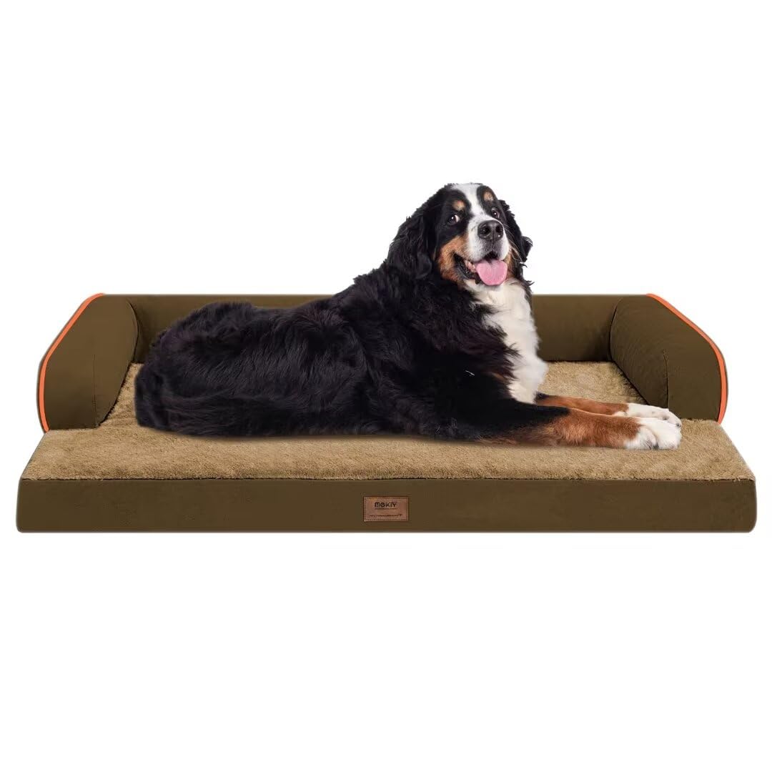 Orthopedic Large Dog Bed Washable: Brown Large Size Dog Beds With Removable Washable Cover, Xxxl Large Orthopedic Dog Beds For Big Pet Dogs