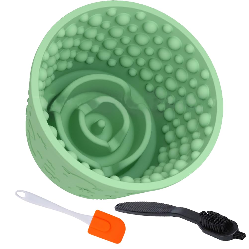 Dog Lick Bowl,Anxiety Relief Non-Slip Silicone Treat Bowl,Durable Anti-Choking Long-Lasting Enrichment Slow Feeder Licking Mat f