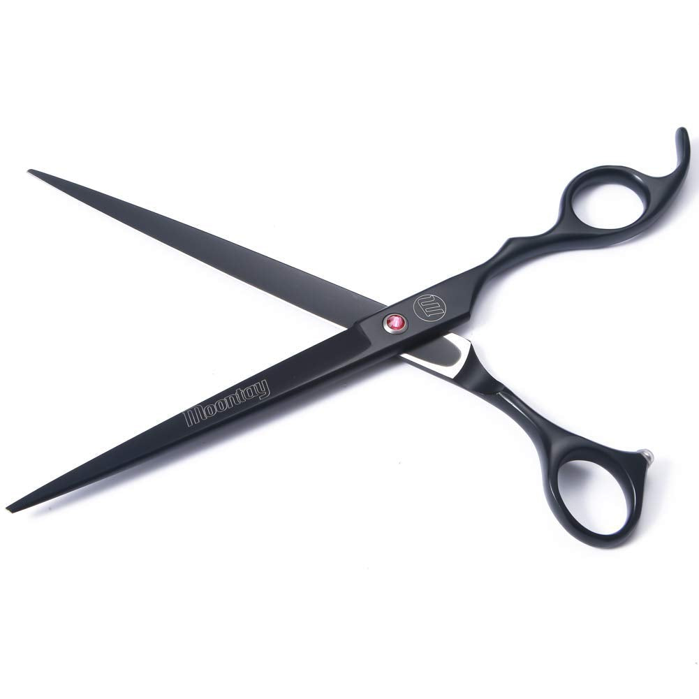 Moontay Professional Dog Grooming Scissors Set, 7 Inch/8 Inch Pet Grooming Scissors Chunkers Shears For Dog, Curved Dog Grooming Scissors, Thinning Shears For Dog With Grooming Comb