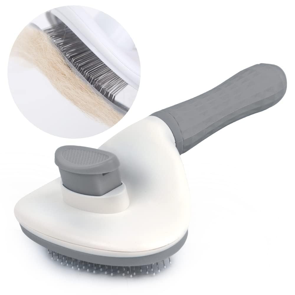 Gladback Dog Hair Brush Slicker Dog Comb Pet Grooming Brush Daily Use To Clean Loose Fur & Dirt Great For Dogs And Cats With Med