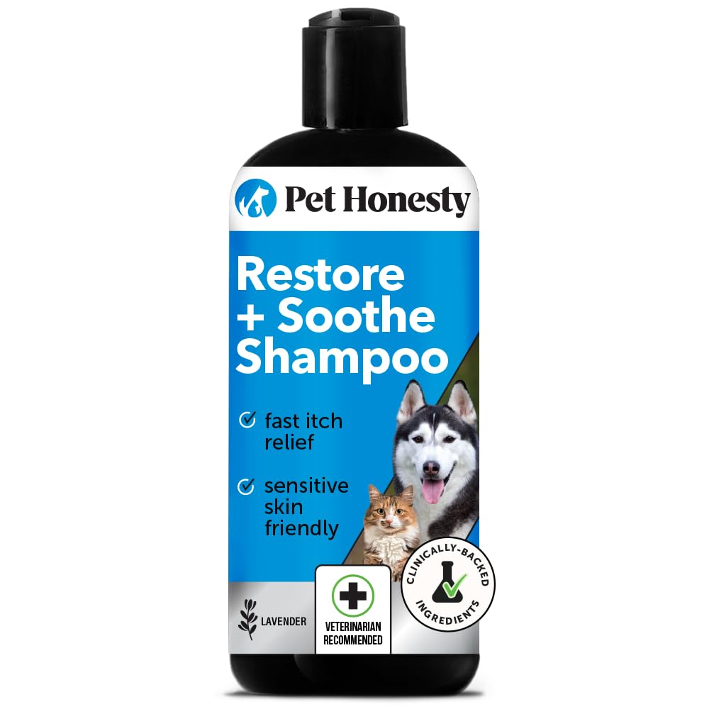 Restore + Soothe Shampoo For Sensitive Skin For Dogs & Cats - Dog Skin And Coat Supplement - Soothes Itching, Irritation And Hot