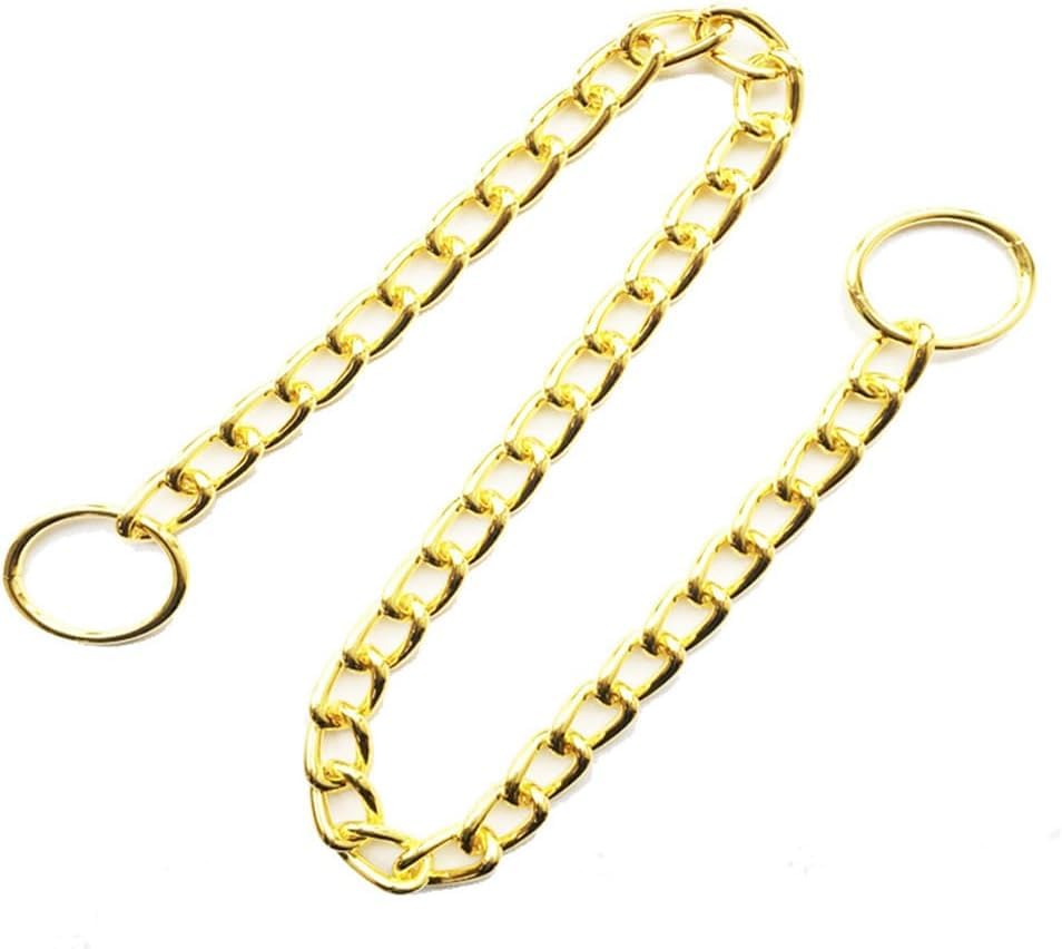 Dog Choke Collar Slip P Chain,Heavy Chain Dog Metal Training Choke Collars, Martingale Puppy Collars For Xs Small Medium Large B