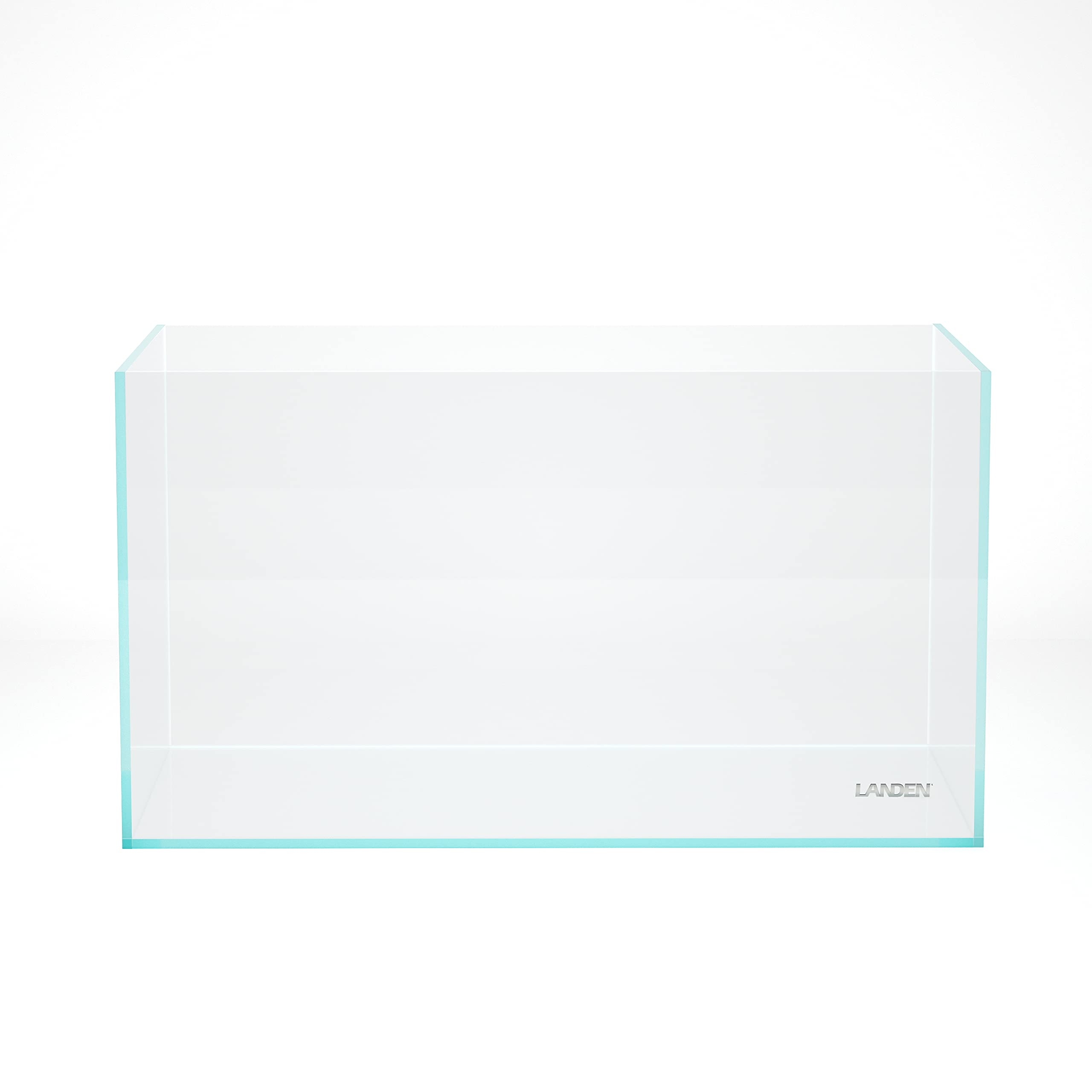Landen 90P 55 Gallon Rimless Low Iron Aquarium Tank,W35.4  D19.7  H19.7 In(90X50X50Cm) 10Mm Thickness With Black Nano Foam Level