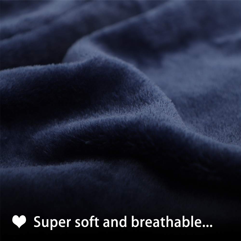 furrybaby Premium Fluffy Fleece Dog Blanket, Soft and Warm Pet Throw for Dogs & Cats(40x47inch, Blue)