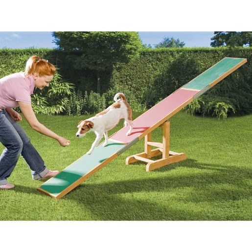 Trixie Dog Agility Seesaw, Canine Agility Training, Competition Seesaw, Teeter Set 300 × 54 × 34 Cm