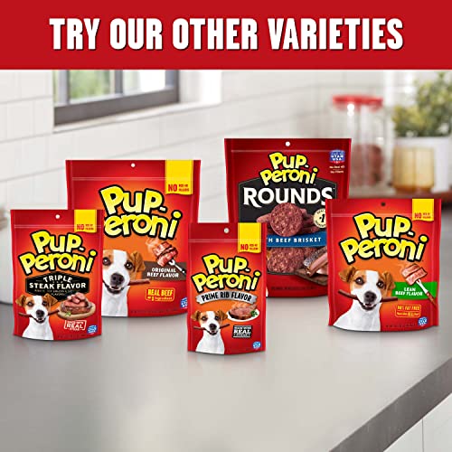 Pup-Peroni Filet Mignon & Bacon Flavor Dog Treats, 5.6 Ounce (Pack of 8)